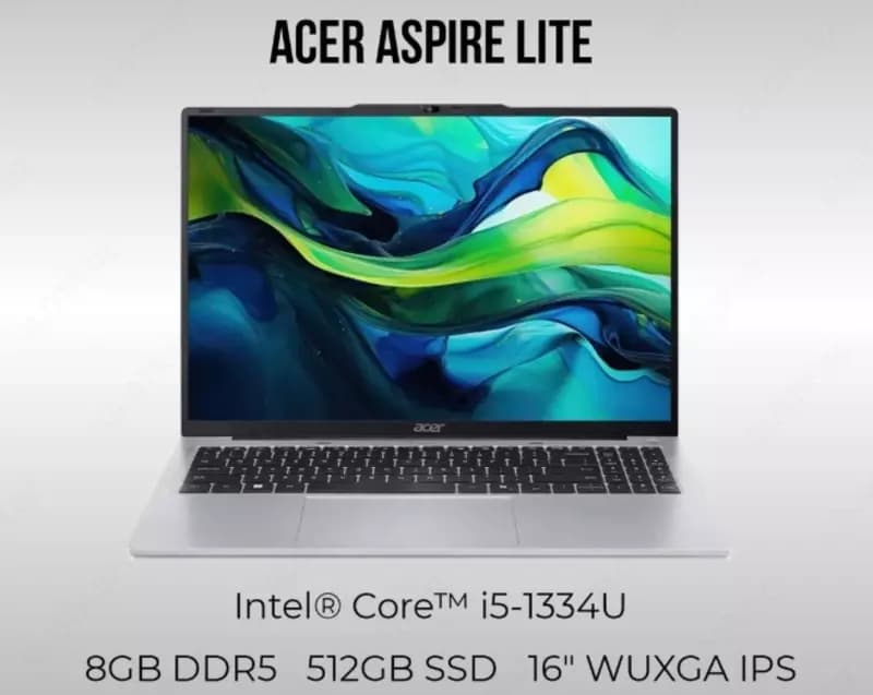Ноутбук Acer lite i5/1334 8/512 16.1 wuxga — 1