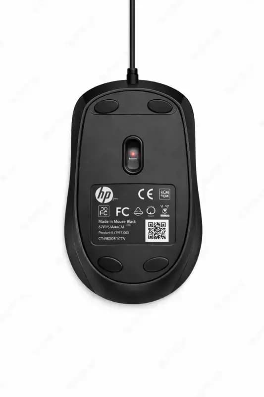 Проводная мышь для ПК ”HP” 100 Wired Mouse (Арт. - 6VY96AA) Черная — 3