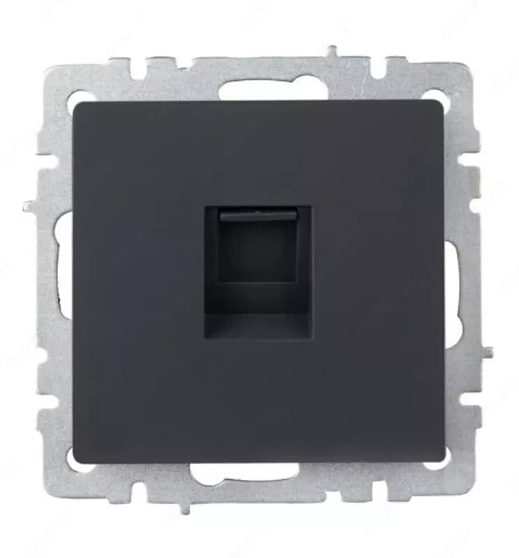 Розетка компьютерная BRITE RJ45 кат.5E РК10-БрГ графит IEK — 1