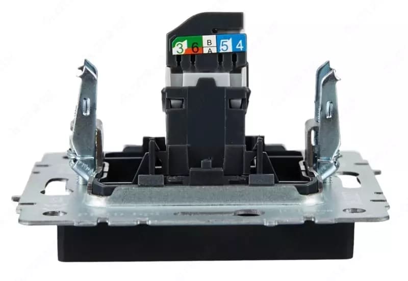 Розетка компьютерная BRITE RJ45 кат.5E РК10-БрГ графит IEK — 4