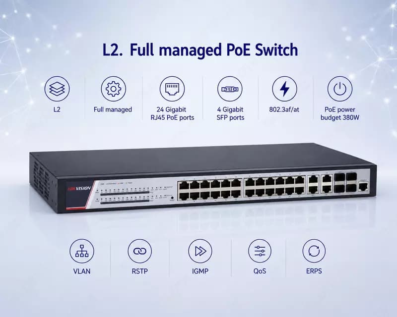 Коммутатор DS-3E2528P(B) — 1