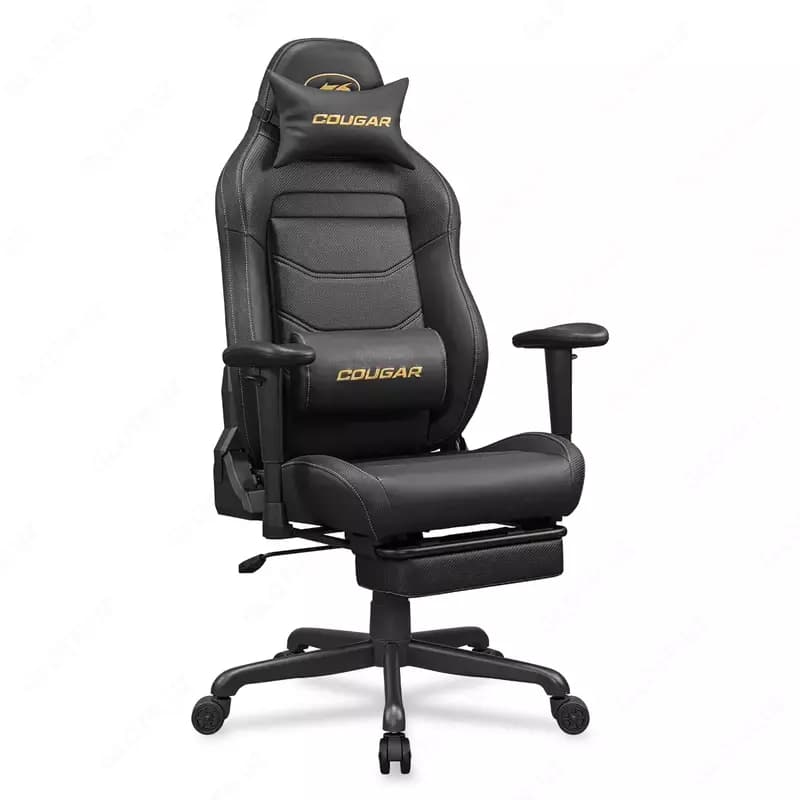 Игровое компьютерное кресло ”Cougar” Explore Neo Gold (Арт. - 46176) Черное/золотистое — 1