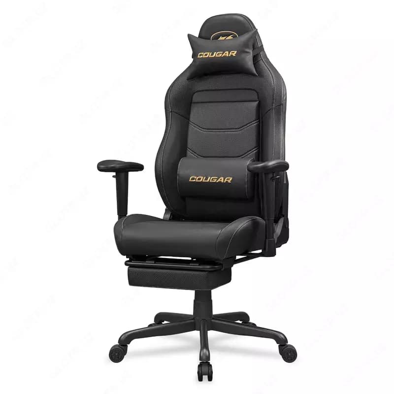Игровое компьютерное кресло ”Cougar” Explore Neo Gold (Арт. - 46176) Черное/золотистое — 3