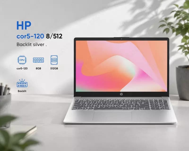 HP cor i5-120 8/512 Backlit silver — 1