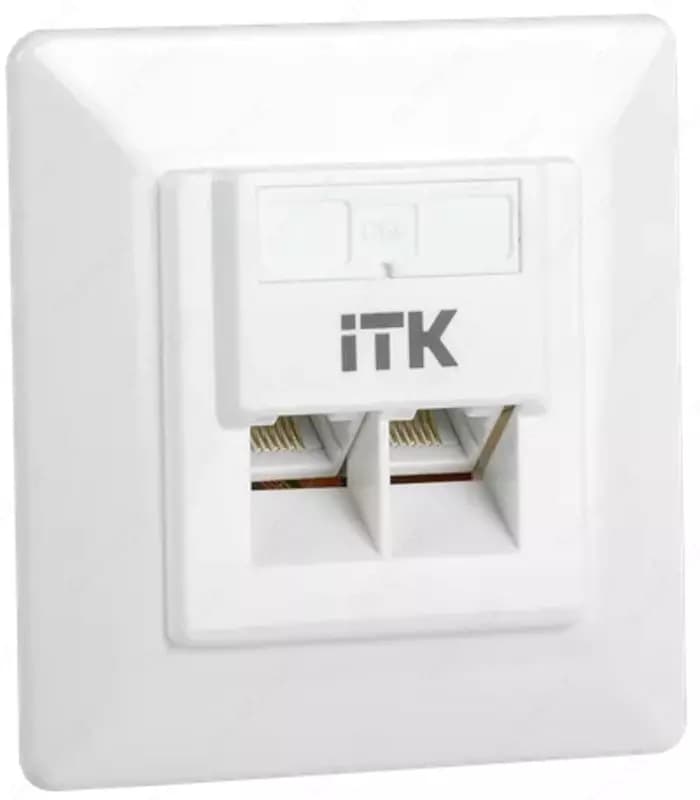 ITK Внутренняя инф. розетка RJ45 кат. 6 UTP 2 порта — 2