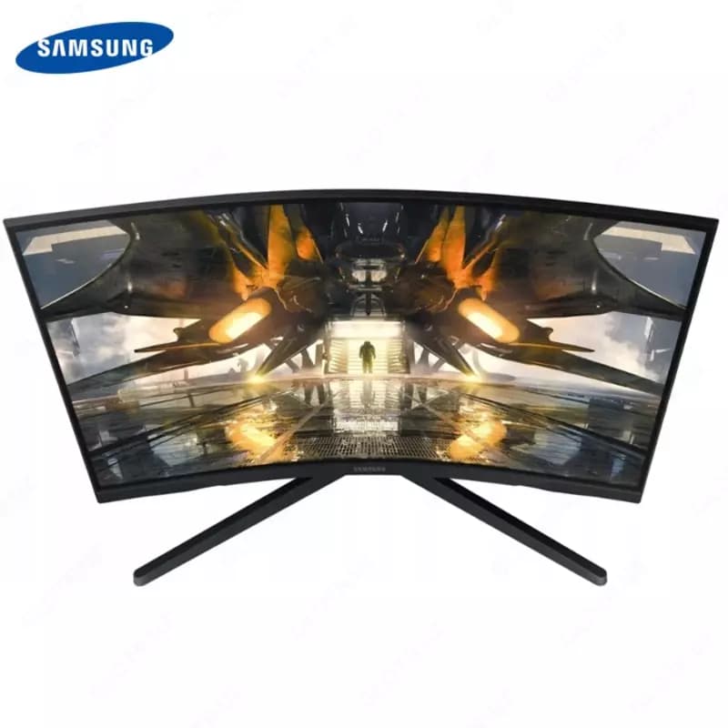 Монитор Samsung - 27” LS27AG550EMXZN Odyssey G5 Curved Gaming Monitor, VA, 165Hz, 1mc, QHD (2560x1440), HDMI+DP, Black — 2