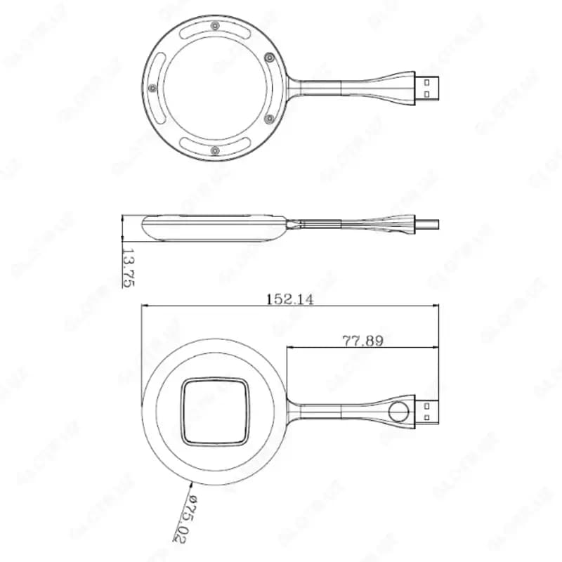 Модуль для беспроводного подключения к экрану, USB, 1080P, Uniview HB-7199-TP — 2