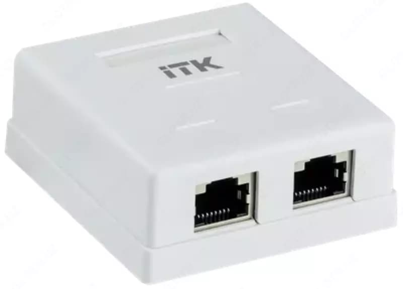 ITK Настенная инф. розетка RJ45 кат. 6 FTP 2-порт — 1