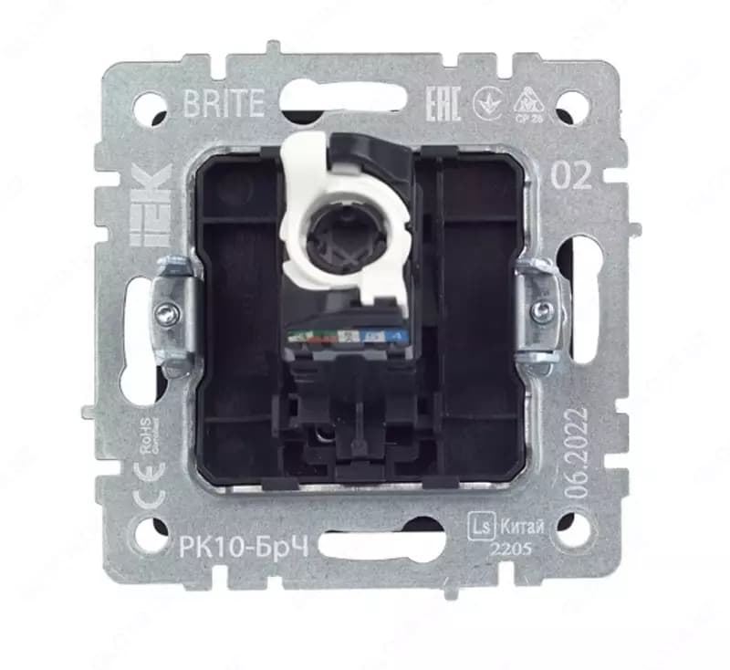 Розетка компьютерная BRITE RJ45 кат.5E РК10-БрЧ черный IEK — 3