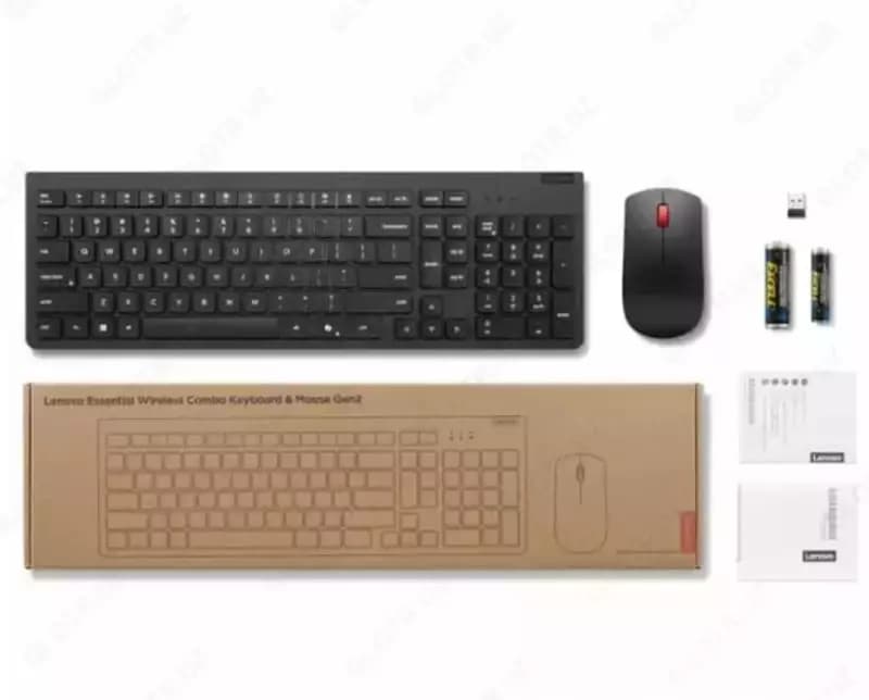 Комплект клавиатура+мышь (беспроводной) ”Lenovo” KB MICE_BO Eos3 2.4G KM BLK RU_CY Black (Арт. - 4X31R64481) — 4