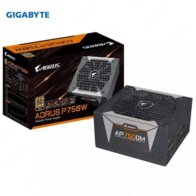 Блок питания Gigabyte Aorus GP-AP750GM 750W, 120mm, 80 Plus Gold, Modular, ATX Power Supply — 4