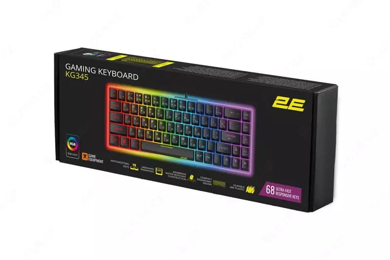 Клавиатура игровая 2E GAMING KG345 Transaprent USB Black Ukr — 2