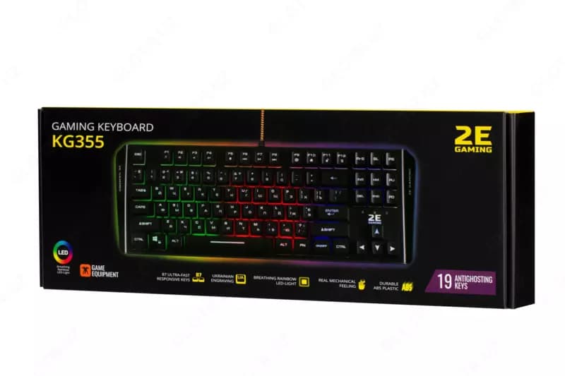 Клавиатура игровая 2E Gaming KG355 | F-RGB | USB | Black — 6