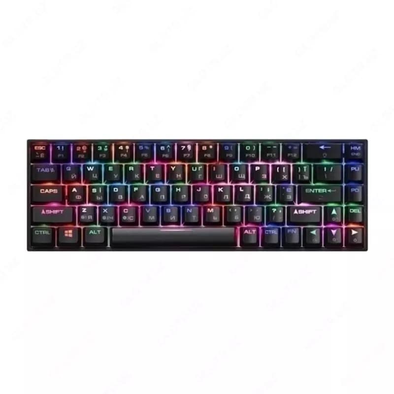 Клавиатура игровая 2E GAMING KG380 RGB 68key Gateron Blue Switch BT/USB Black Ukr — 1