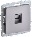 Розетка компьютерная BRITE RJ45 кат.6 РК11- БрС сталь IEK