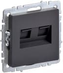 Розетка компьютерная BRITE 2-ая RJ45 кат.6 РК11-2-БрГ графит IEK