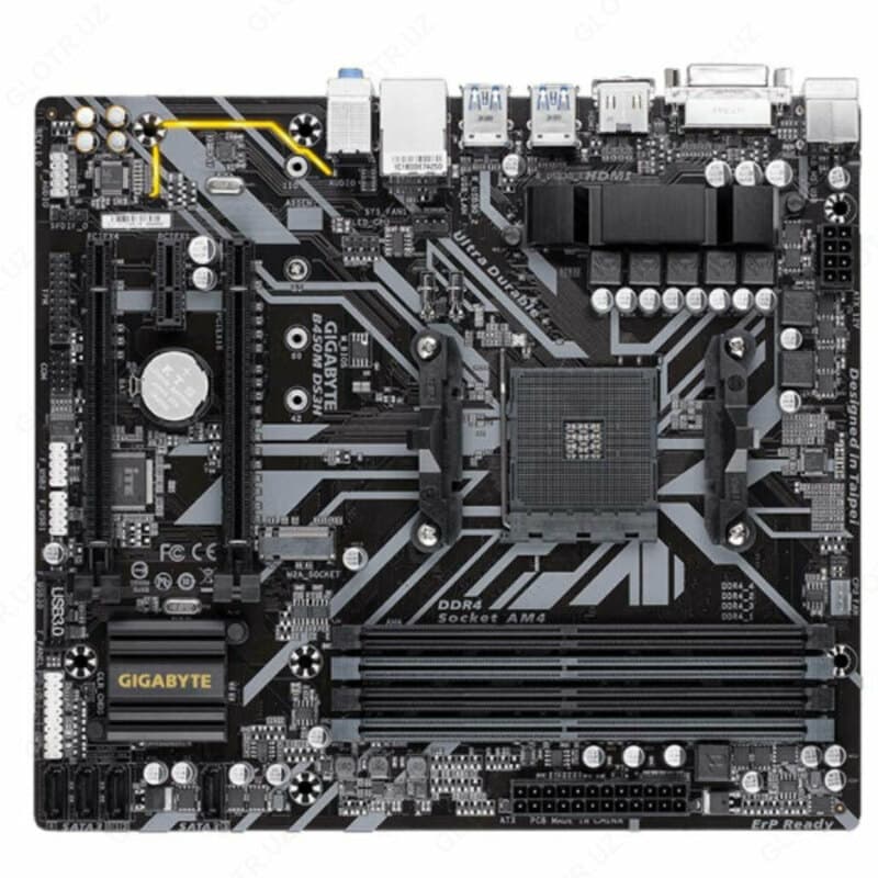 Материнская плата MB Gigabyte AMD AM4 B450M-DS3H DDR4 — 1