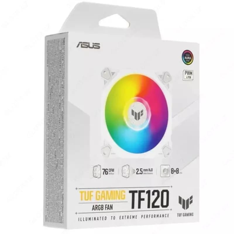 Корпусной вентилятор ”Asus” TUF GAMING TF120A1/WT/ARGB / TF120 ARGB / WHITE EDITION / 90DA0033-B09000 (Арт. - 09213) — 2