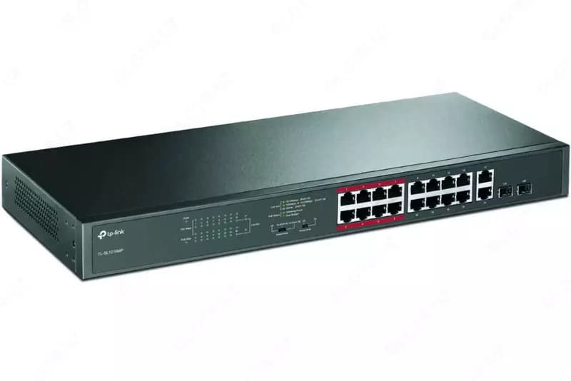 TL-SL1218MP 16-Port PoE+ Rackmount Switch — 1