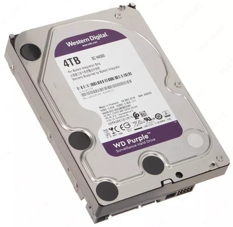 WD40PURX-78 WD Purple (Фиолетовый) 4TB HDD — профессиональный диск для видеонаблюдения, Hikvision (RES) — 2