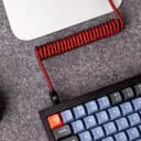 Cabel Type-A/Type-C Keychron Premium Coiled Aviator Cable-Straight Red
