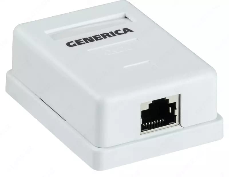 Розетка информационная настенная RJ45 кат. 5Е FTP 1 порт GENERICA — 1