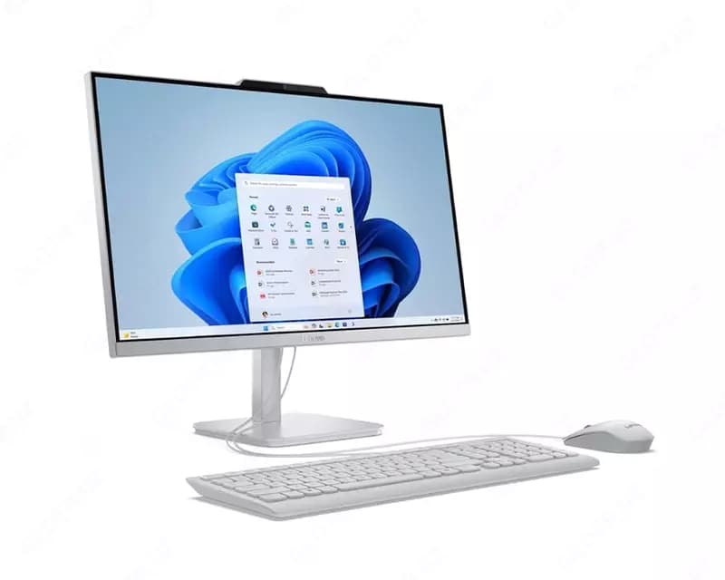 Моноблок Lenovo A100 AiO | 23.8" FHD IPS | i3-N305 | 8GB DDR4 | 512GB SSD | Wi-Fi 6 | Wrls MS+KB | Fixed Stand | No OS | Cloud Grey (white) — 4