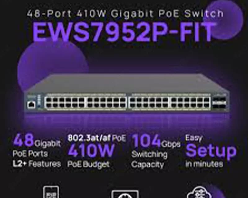 Коммутатор Engenius EWS7952P-FIT (Switch 48-port GbE PoE.af/at(+) 185W 4xSFP L2+ 19i) — 2
