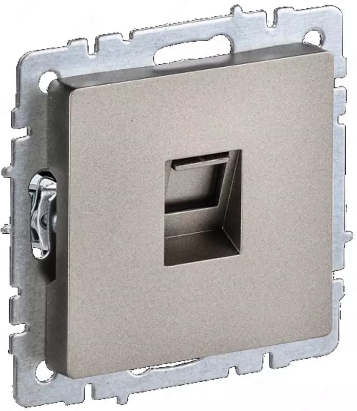 Розетка компьютерная BRITE RJ45 кат.5E РК10-БрШ шампань IEK — 1