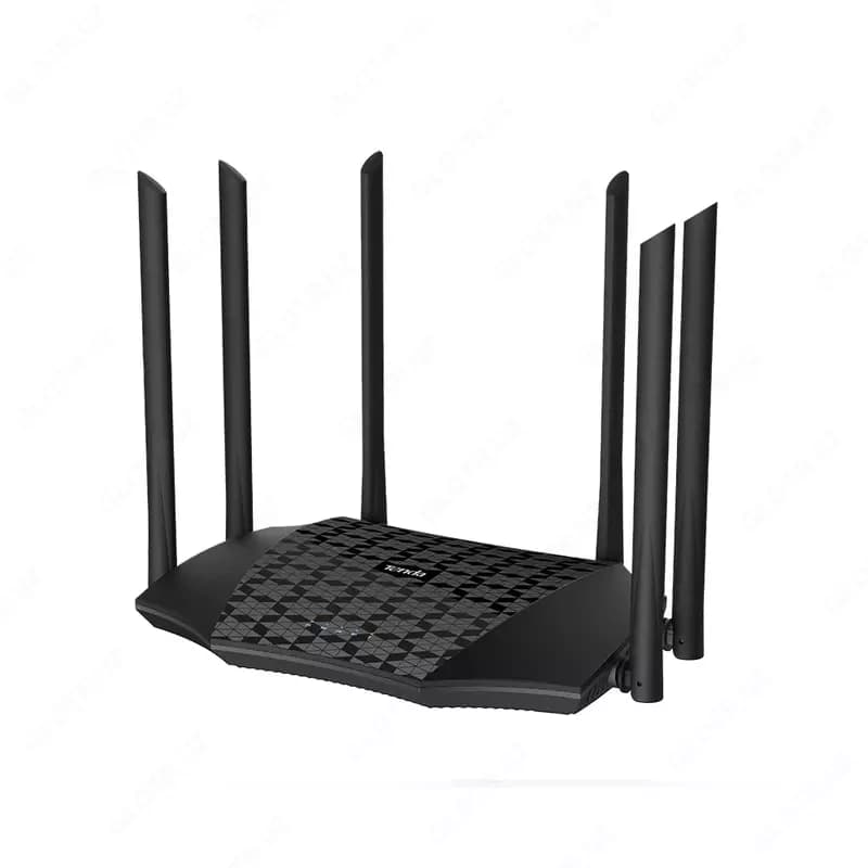 Двухдиапазонный Wi-Fi роутер (гигабитный) ”Tenda” AC21, 6 антенн (Арт. - 17375) Черный — 2