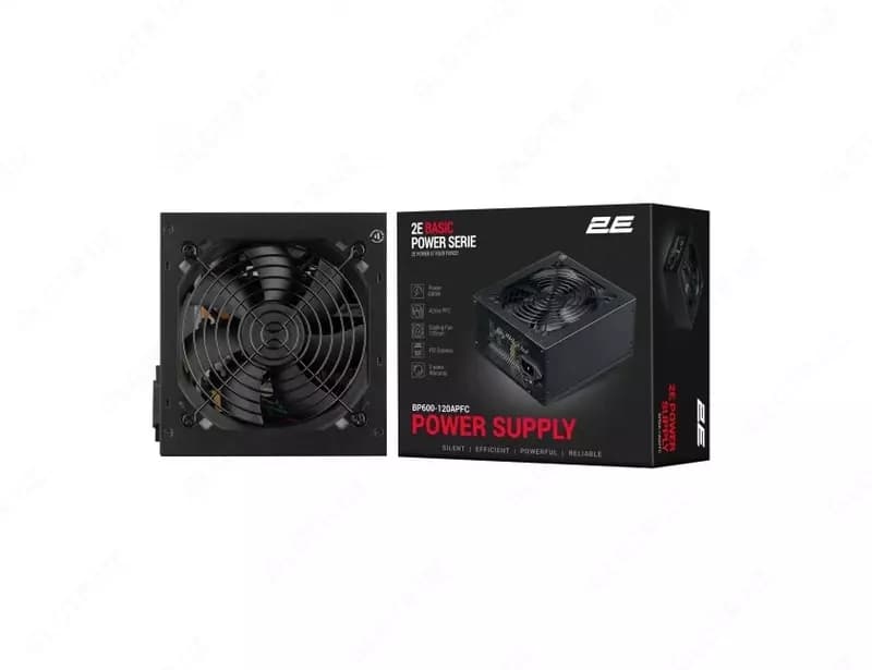 Блок питания 2E BASIC POWER (400W), 230V, 80%, APFC, 120мм, MB(20+4), CPU(4+4), 4xSATA, 1xPCIe(6+2), — 2