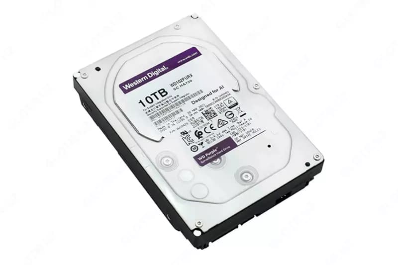WD100PURX-78 WD Purple (Фиолетовый) 10TB HDD — профессиональный диск для видеонаблюдения, Hikvision (Оригинал) — 3