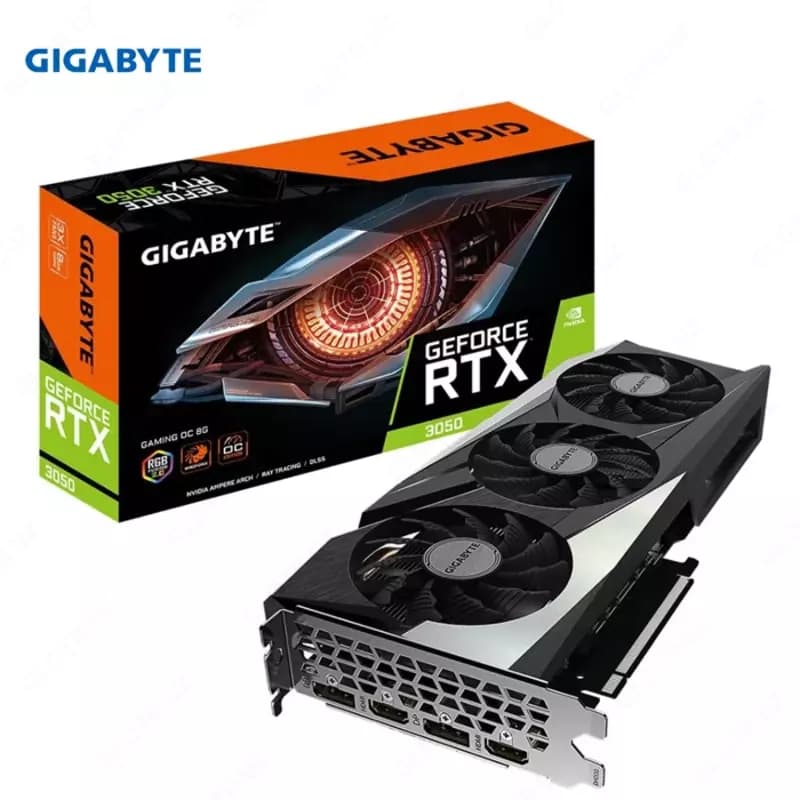 Видеокарта Gigabyte - 8GB GeForce RTX 3050 GAMING OC GV-N3050GAMING OC-8GD — 1