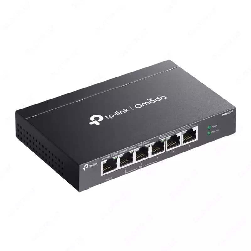 TP-Link Omada DS106GPP 6-Port Gigabit Desktop PoE+/PoE++ Switch — 1