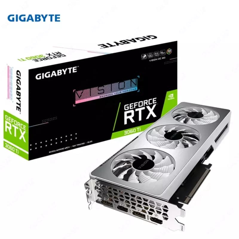 Видеокарта Gigabyte - 8GB GeForce RTX 3060Ti VISION OC GV-N306TVISION OC-8GD — 1