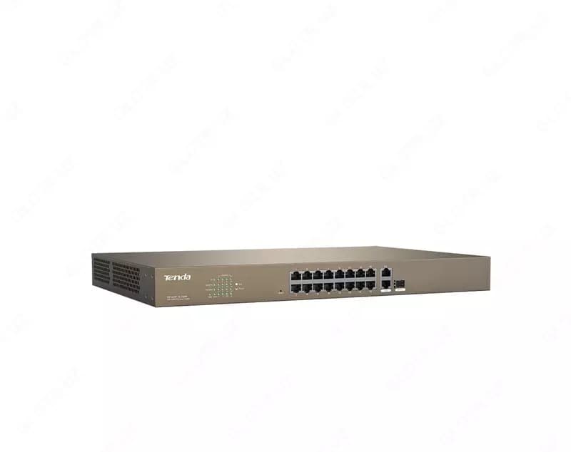 Коммутатор (неуправляемый) ”Tenda” TEF1218P, 16-Port, PoE; 2-Port SFP 10/100/1000 Мбит/с (Арт. - 17139) — 3