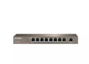 Коммутатор (неуправляемый) ”Tenda” TEG1009P-EI, 8-Port, PoE; 1-Port 10/100/1000 Мбит/с (Арт. - 17013)