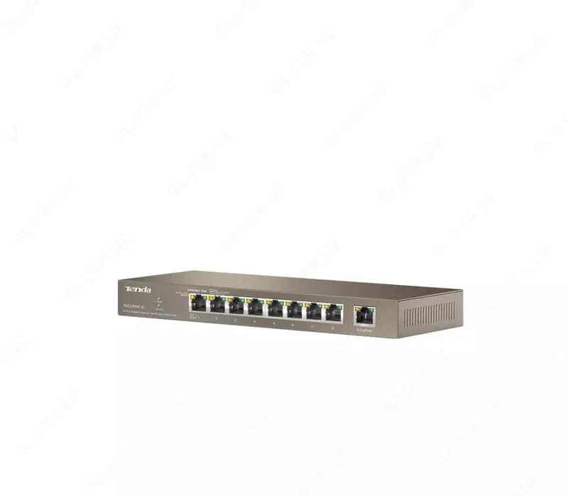 Коммутатор (неуправляемый) ”Tenda” TEG1009P-EI, 8-Port, PoE; 1-Port 10/100/1000 Мбит/с (Арт. - 17013) — 2