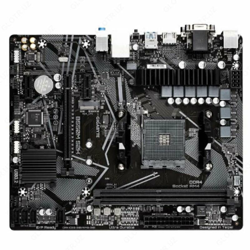Материнская плата MB Gigabyte AMD AM4 B550M-S2H DDR4 — 1