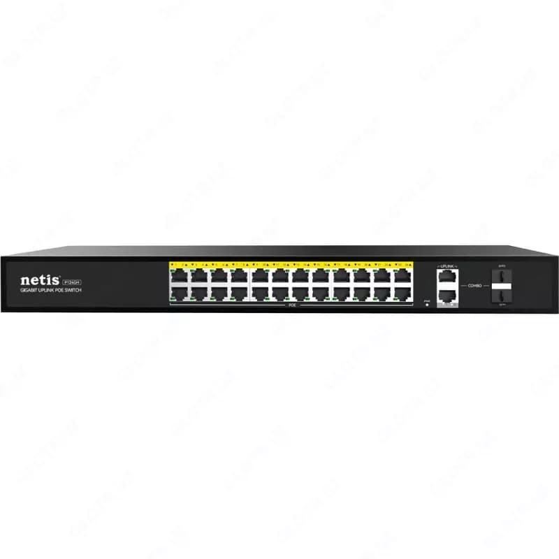 Коммутатор Netis P124GH 24xFE PoE+, 2xGE Uplink, 2xGE SFP, неуправляемый — 2