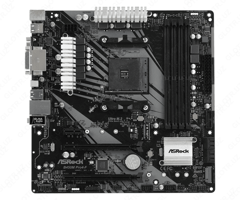 MB Asrock AMD AM4 B450M Pro4-F DDR4 — 2