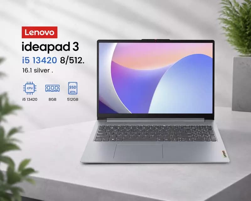 Ноутбук Lenovo ideapad 3 i5 13420 8/512. 16.1 silver — 1