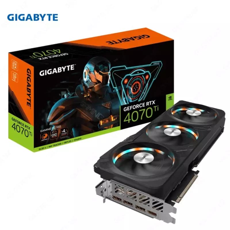 Видеокарта Gigabyte - 12GB GeForce RTX 4070Ti GAMING OC GV-N407TGAMING OC-12GD — 1