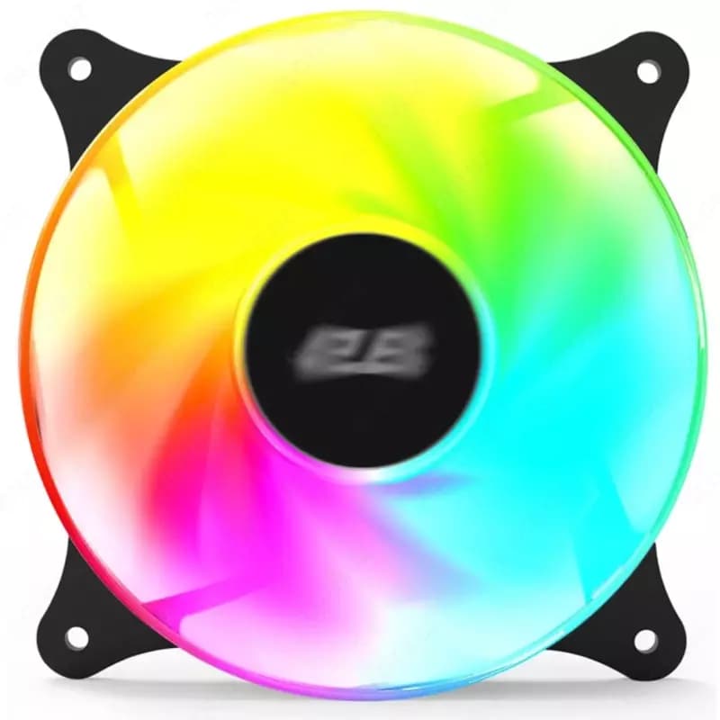Корпусный вентилятор для ПК 2E GAMING Air Cool ACF120MB-ARGB, 3x120мм, 2000rpm, 4pin PWM +5VARGB, 20.5dBa, чёрный — 1