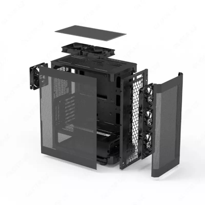 Корпус Zalman I4 без БП 2xUSB3.0, 1xUSB2.0 6x120мм VGA 320мм LCS ready Mesh Side/Front Panel ATX чёрный,I4BLACK — 3