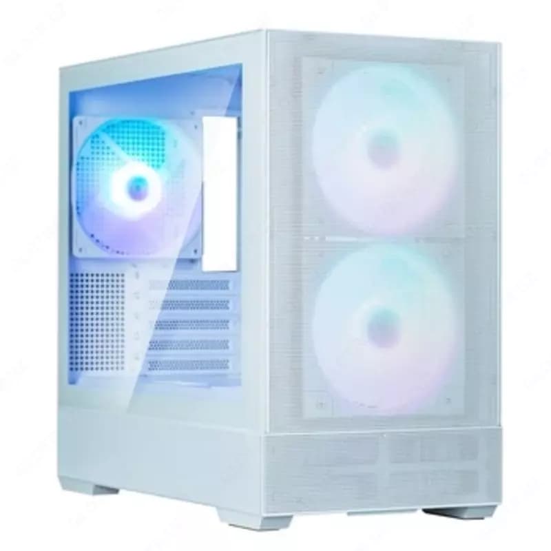 Корпус Zalman P30 AIR без БП, 1xUSB3.0, 1xUSBType-C, 3x140мм ARGB, VGA 392мм, LCS ready, TG Side Panel, mATX, белый,P30AIRWHITE — 1