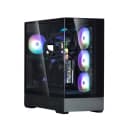 Корпус Zalman P40 Prism без БП, 2xUSB3.0, 1xUSBType-C, 1x120мм ARGB, VGA ___мм, LCS ready, TG 3x Panels, ATX, чёрный,P40PRISMBLACK