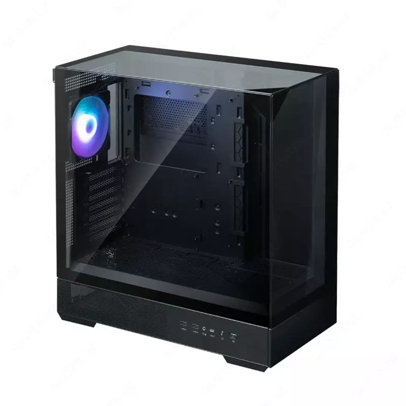 Корпус Zalman P40 Prism без БП, 2xUSB3.0, 1xUSBType-C, 1x120мм ARGB, VGA ___мм, LCS ready, TG 3x Panels, ATX, чёрный,P40PRISMBLACK — 2