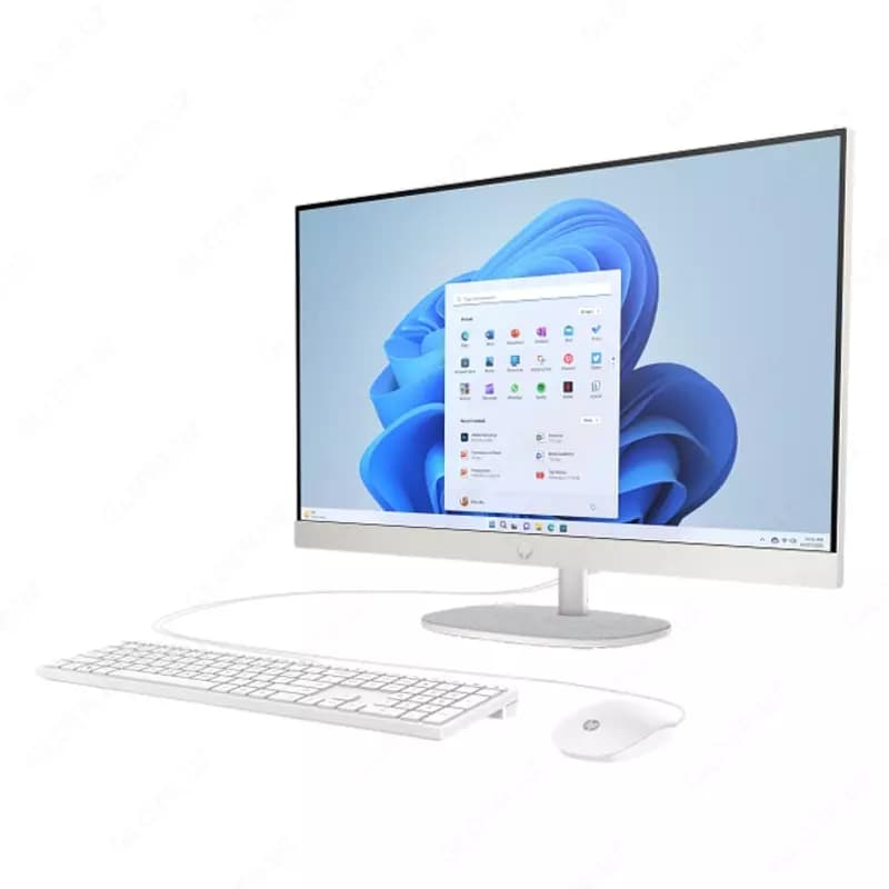 Моноблок HP 27-cr0047ci (068) (Intel Core i7-1355U/ DDR4 16GB/ SSD 512GB/ 27” FHD IPS/ Intel Iris Xe Graphics/ key + mouse/ NoOS/ RU) White... — 3
