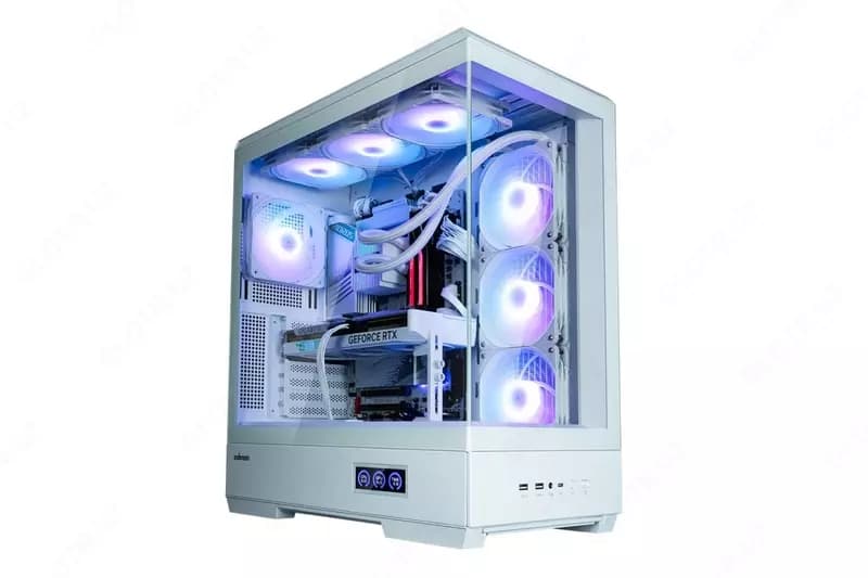 Корпус Zalman P50 DS без БП, 2xUSB3.0, 1xUSBType-C, 4x120мм ARGB, VGA 435мм, LCS ready, TG Side Panel, ATX, белый,P50DSWHITE — 3